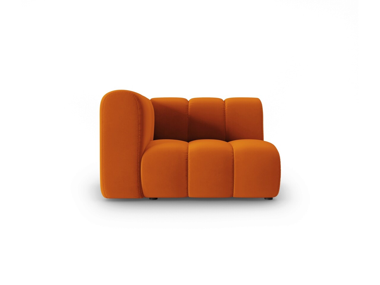 Modul canapea stanga 1 loc, Lupine, Micadoni Home, BL, 114x87x70 cm, catifea, caramiziu - imagine 6